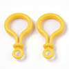 Opaque Solid Color Bulb Shaped Plastic Push Gate Snap Keychain Clasp Findings KY-T021-01K-2