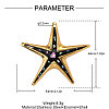 304 Stainless Steel Enamel Big Pendants STAS-OY014-46G-2