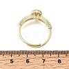 Brass Micro Pave Clear Cubic Zirconia Cuff Open Rings CU-CBA5C10-18G-5