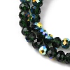 Electroplate Transparent Glass Beads Strands EGLA-A046-01A-06-2