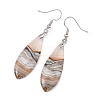 Natural Amethyst Lace Agate & Brass Dangle Earrings GG-EJEW-JE07256-4