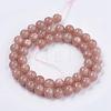 Natural Sunstone Beads Strands G-J157-6mm-07-2