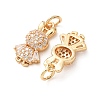 Brass Micro Pave Colorful Cubic Zirconia Pendants CU-E003-18G-11-2