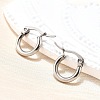 Tarnish Resistant 304 Stainless Steel Hoop Earrings EJEW-F105-36P-5