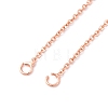 1.3MM Brass Cable Chain Necklace Making NJEW-D302-76RG-2