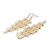 Brass Beaded Rhombus Chandelier Earrings for Women EJEW-F309-01G-2
