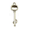 Tibetan Style Alloy Skeleton Key Pendants TIBEP-20586-AS-LF-2