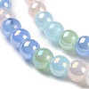 Transperant Electroplate Glass Beads Strands GLAA-P056-4mm-B02-3