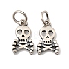925 Sterling Silver Halloween Skull Charms STER-K188-10AS-1