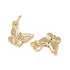 Brass Micro Pave Cubic Zirconia Pendants KK-C143-36B-G-2