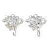 Brass Micro Pave Clear Cubic Zirconia Charms CU-CBAB0CF-21S-1