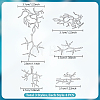 12Pcs 3 Colors Brass Pendants KK-PH0015-21-2
