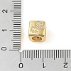 Brass Micro Pave Clear Cubic Zirconia European Beads LS-KK-K368-01G-10-3
