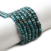 Synthetic Silver Line Turquoise Beads Strands G-L617-F03-2x4mm-2