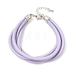 Microfiber Leather Multi-strand Cord Bracelets Makings FB-CBA983F-01P-07-1