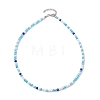 Electroplate Glass Beaded Necklaces NJEW-JN04853-4