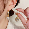Alloy Rhinestone Teardrop Dangle Earrings for Women WGC8795-01-2