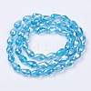 Electroplate Glass Beads Strands EGLA-D015-12x8mm-22-1