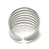 304 Stainless Steel Open Cuff Rings RJEW-Z018-32P-3