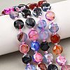 Natural Fire Crackle Agate Beads Strands G-C116-A194-01-1
