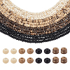 12 Strands 4 Colors Coconut Wood Bead Strands WOOD-PH0003-98-1