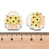 Printed Poplar Wood Beads WOOD-Z008-01E-3