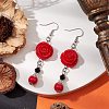 Resin Pendants Earrings EJEW-JE06016-2