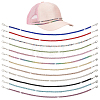 12Pcs Platinum Alloy Rhinestone Hat Chains AJEW-NB0009-42-1