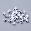 Acrylic Horizontal Hole Letter Beads PL37C9308-V-2