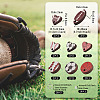 16Pcs 8 Style Baseball & Oval with Rugby & Heart Wood Stud Earring Findings WOOD-TA0001-95-13