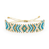 Bohemian Handmade Glass Seed Beaded Adjustable Bracelets IG8011-5