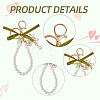 3Pcs 3 Style Alloy Enamel Sakura Pendant Keychain HJEW-CP0001-13-6