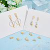 12Pcs 2 Style Brass Stud Earring Findings KK-FH0004-95-4