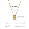 Boho 304 Stainless Steel Evil Eye Pendant Necklaces with Natural Map Stone Tassel for Women WGE9A35-01-2