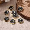 Golden Plated Alloy Charms LS-ENAM-S118-02J-5