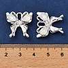 Rack Plating Alloy Rhinestones Pendants PALLOY-D028-02B-S-RS-4