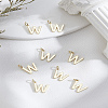 8Pcs Brass Charms KK-LP0001-85W-1