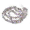 Electroplate Transparent Glass Beads Strands X-EGLA-N002-29-C01-2