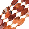Natural Banded Agate Beads Strands G-F825-A01-01A-2