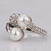 Real Platinum Plated Eco-Friendly Tin Alloy Round Imitation Pearl Finger Rings For Party RJEW-BB14376-7P-4