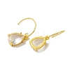 Teardrop Brass Hook Dangle Earring EJEW-R162-01G-3