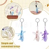 4Pcs 4 Colors Ballet Shoes Polyester Keychains KEYC-GA0001-55-2