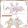  2Pcs 2 Colors 3D Flower Pattern Polyester Embroidered Lace Appliques DIY-NB0010-98-2