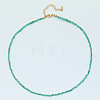 Natural Green Aventurine Faceted Round Beaded Necklaces GJ4349-7-1