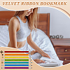 Yoga Theme Velvet Ribbon Bookmark AJEW-AB00140-6