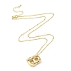 Brass Micro Pave Clear Cubic Zirconia Pendant Necklaces NJEW-Z038-01G-B-1