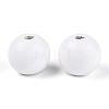 Spray Painted Round Natural Schima Wood Beads WOOD-A018-14mm-30-3