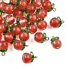 40Pcs Transparent Resin with Transparent Glass Pendants PALLOY-CJ00193-1