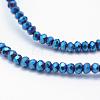 Electroplate Glass Beads Strands EGLA-J144-FP-A06-3