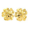 304 Stainless Steel Flower Stud Earrings for Women EJEW-U023-04G-03-2